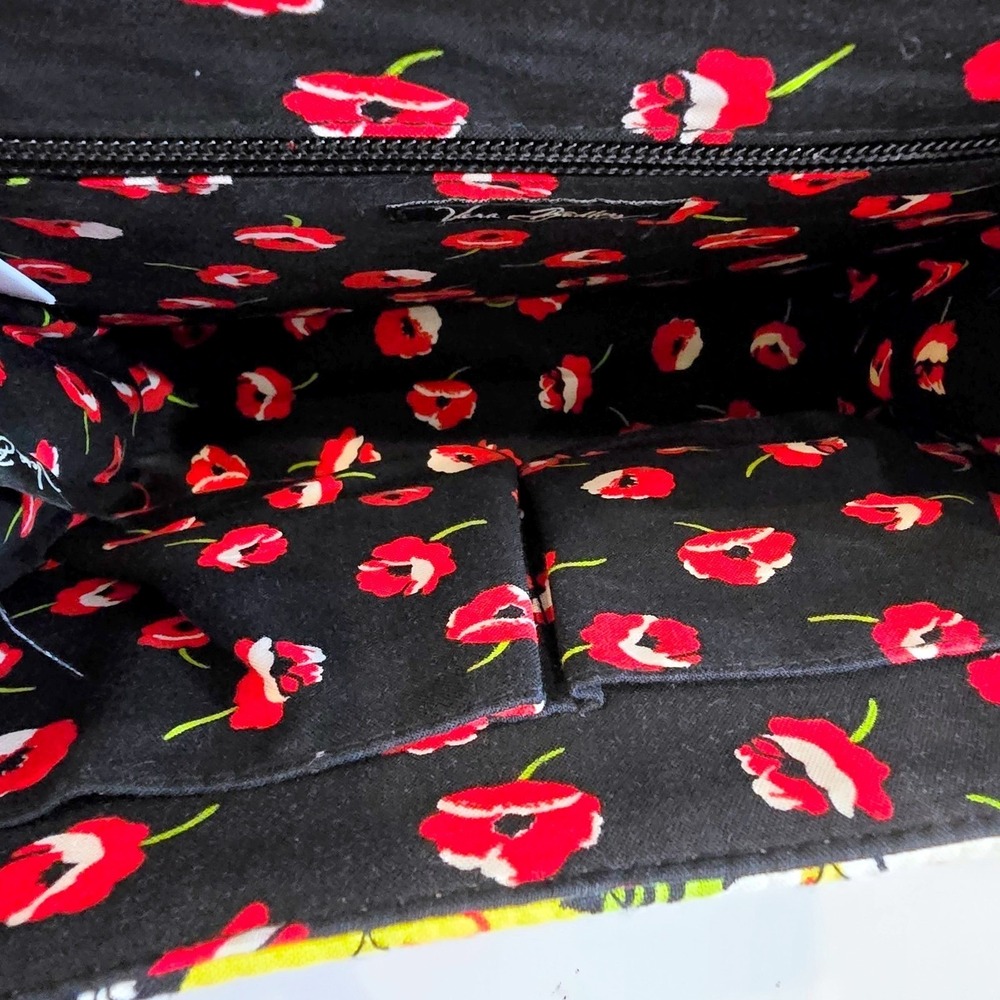 Vera Bradley Poppy Fields Mini Briefcase Crossbody Bag Retired Turn Lock Flap M - Picture 8 of 9